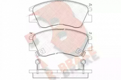 R BRAKE rb0701 -  Комплект тормозных колодок, дисковый тормоз